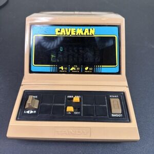 Vintage 1980s Tandy Caveman Tabletop Game‎ Radio Shack 60-2172 Works!